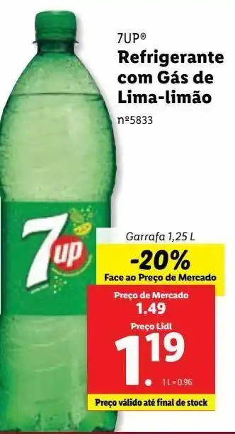 Lidl Refrigerante de limão seven up promoção