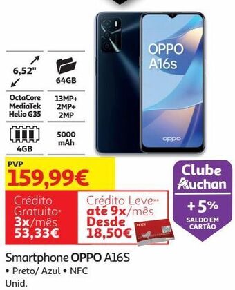 Auchan Smartphone oppo promoção