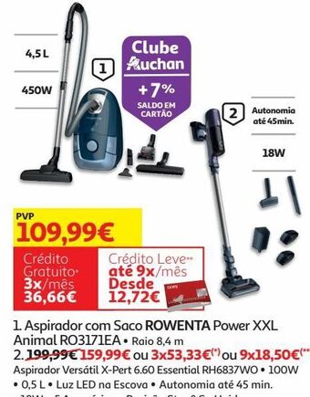 Aspirador c/saco rowenta