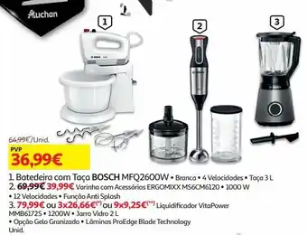 Auchan Batedeira c/taça bosch promoção