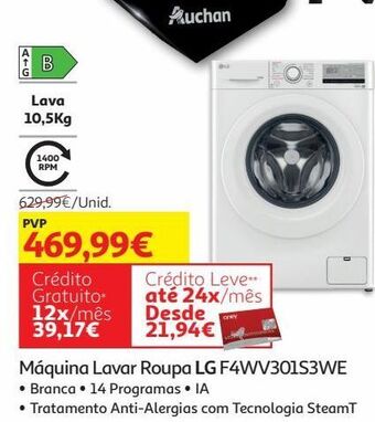 Auchan Maquina lavar roupa lg promoção