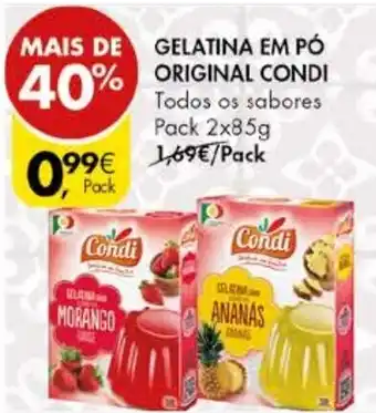Pingo Doce Gelatina em Pó Original Condi Pack 2x85g promoção