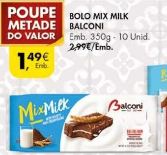 Pingo Doce Bolo Mix Milk Balconi 350g promoção