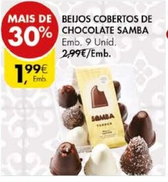 Beijos Cobertos de Chocolate Samba 9 Unid