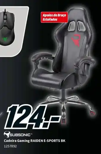 Subsonic Cadeira gaming Raiden E-Sport BK
