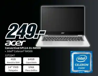 Acer Convertivel Intel Celeron