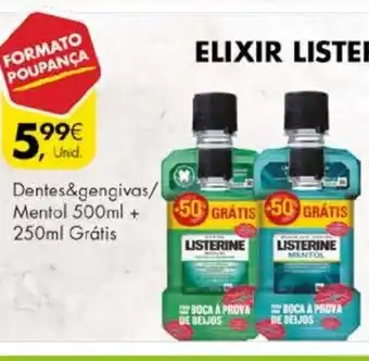 Pingo Doce Elixir Listerine Mentol 500ml promoção
