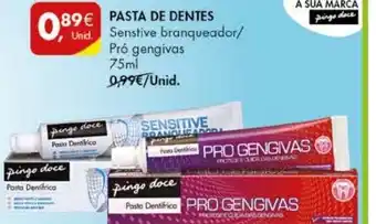 Pingo Doce Pasta de Dentes Pró-gengivas 75ml promoção