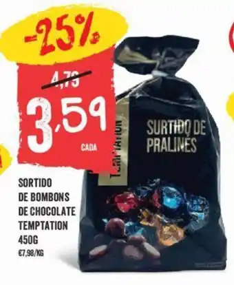 Minipreço Sortido de Bombons de Chocolate Temptation 450g promoção