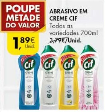 Pingo Doce Abrasivo em Creme Cif 700ml promoção