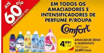Pingo Doce Amaciador Lírios & Morangos 120 Doses promoção