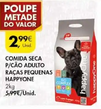 Pingo Doce Comida Seca P/Cão Adulto Raças Pequenas Happyone 2kg promoção