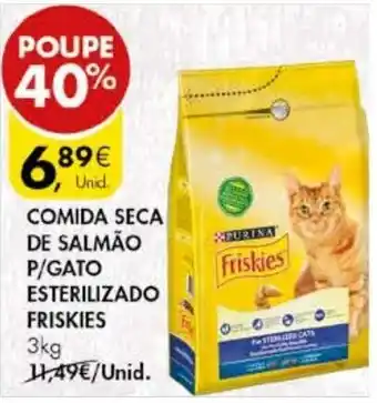 Pingo Doce Comida Seca de Salmão P/Gato Esterilizado Friskies 3Kg promoção