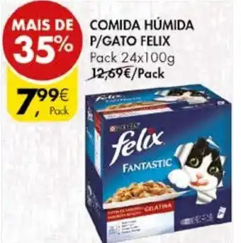 Pingo Doce Comida Húmida P/Gato Felix Pack 24x100g promoção
