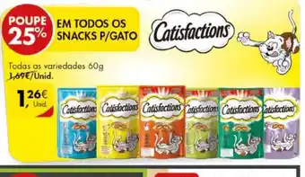 Pingo Doce Castisfactions Snacks P/Gato 60g promoção