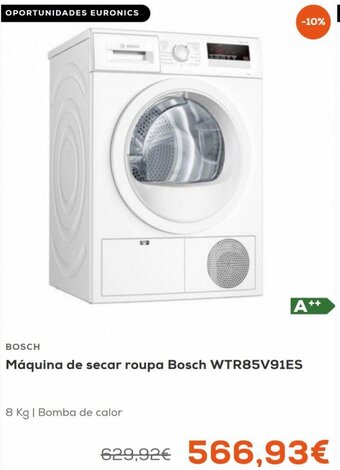 Euronics Bosch Maquina de Secar Roupa 8kg promoção