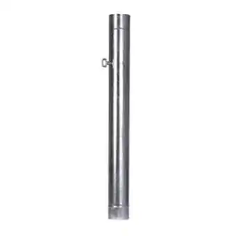 Tubo estufa galv.100mm c/llave 1mt.