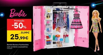 Barbie - boneca fashionista com armário e acessórios