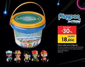 Pinypon action - pack cubo com 5 figuras