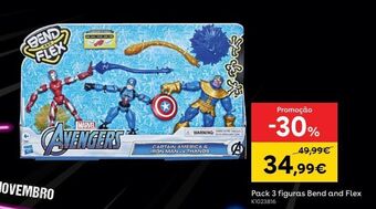 Toys R Us Os vingadores - pack 3 figuras bend and flex promoção