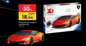 Ravensburger - puzzle 3d lamborghini furacão evo