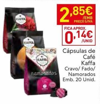 Recheio Cápsulas de café kaffa promoção