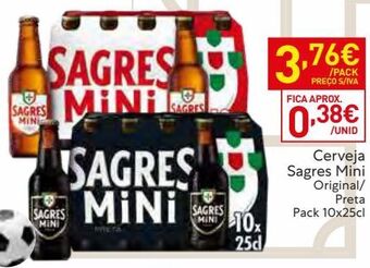 Recheio Cerveja sagres mini promoção