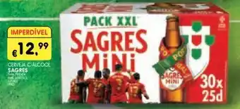Meu Super Cerveja c/ Alcool Sagres 30x25cl promoção