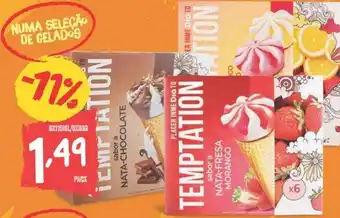 Temptation Sabor a Nata-Presca Morango/ Nata-Chocolate