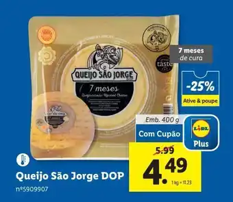 Lidl Queijo são jorge dop promoção