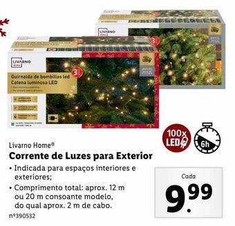 Lidl Corrente luminosa promoção