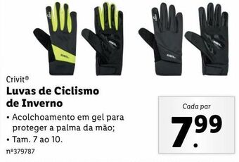 Lidl Luvas ciclismo crivit promoção