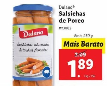 Lidl Salsicha dulano promoção
