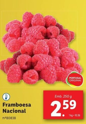 Lidl Framboesa promoção