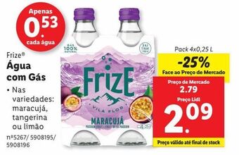 Lidl Água com gás frize promoção