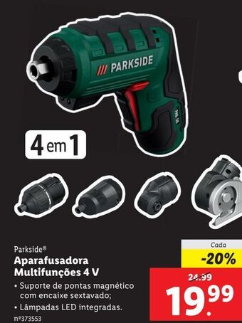 Lidl Parafusadeira parkside promoção