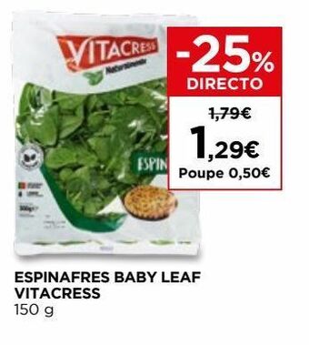 El Corte Inglés Espinafre vitacress promoção