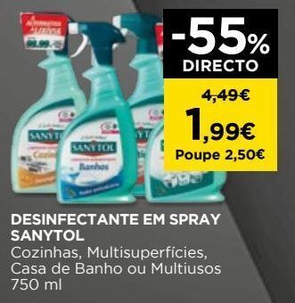 El Corte Inglés Desinfetante sanytol promoção