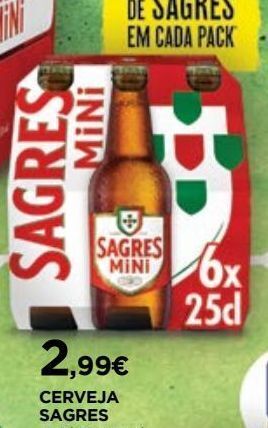 Cerveja sagres mini