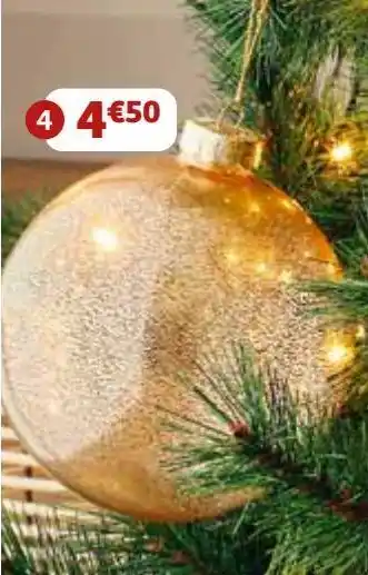 Jardiland Bola de natal dourada promoção