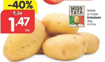Minipreço Batata p/Cozer Embalada 3kg promoção
