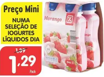 Preço Mini Numa Seleção de Iogurtes Líquidos Dia