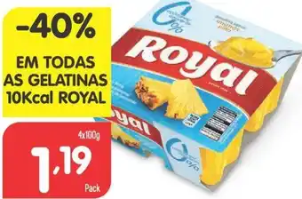 Minipreço Gelatinas 10Kcal Royal 4x100g promoção