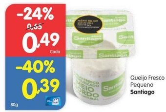 Queijo Fresco Pequeno Santiago 80g
