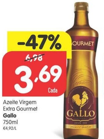Minipreço Azeite Virgem Extra Gourmet Gallo 750ml promoção