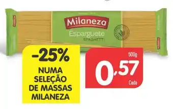 Minipreço Numa Seleção de Massas Milaneza 500g promoção