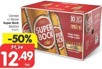 Minipreço Cerveja C/ Álcool SUper Bock 30x25cl promoção