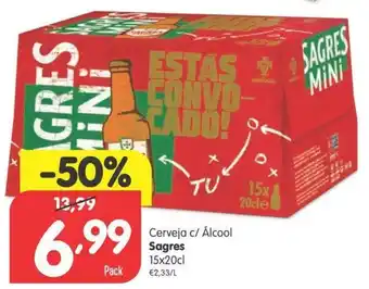 Minipreço Cerveja C/ Álcool Sagres 15x20cl promoção