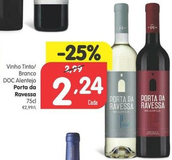 Vinho Tinto/ Branco DOC Alentejo Porta da Ravessa 75cl