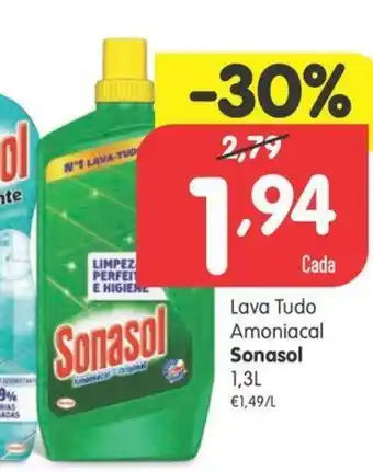 Minipreço Lava Tudo Amoniacal Sonasol 1,3L promoção